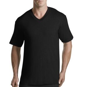 NWT Harbor Bay Men’s Classic Cotton V-Neck T-Shirt Tee Big & Tall 3XL Undershirt